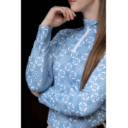 Camiseta funcional Minimal de manga larga HKM Azul humo / blanco