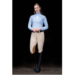 Camiseta funcional Minimal de manga larga HKM Azul humo / blanco