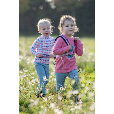 Camiseta funcional Hearts Kids HKM Blanco / rosa vivo Motifs