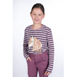 Polo de manga larga Alva HKM Lila Azul