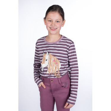 Polo de manga larga Alva HKM Lila Azul