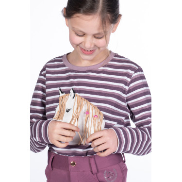 Polo de manga larga Alva HKM Lila Azul