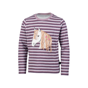 Polo de manga larga Alva HKM Lila Azul