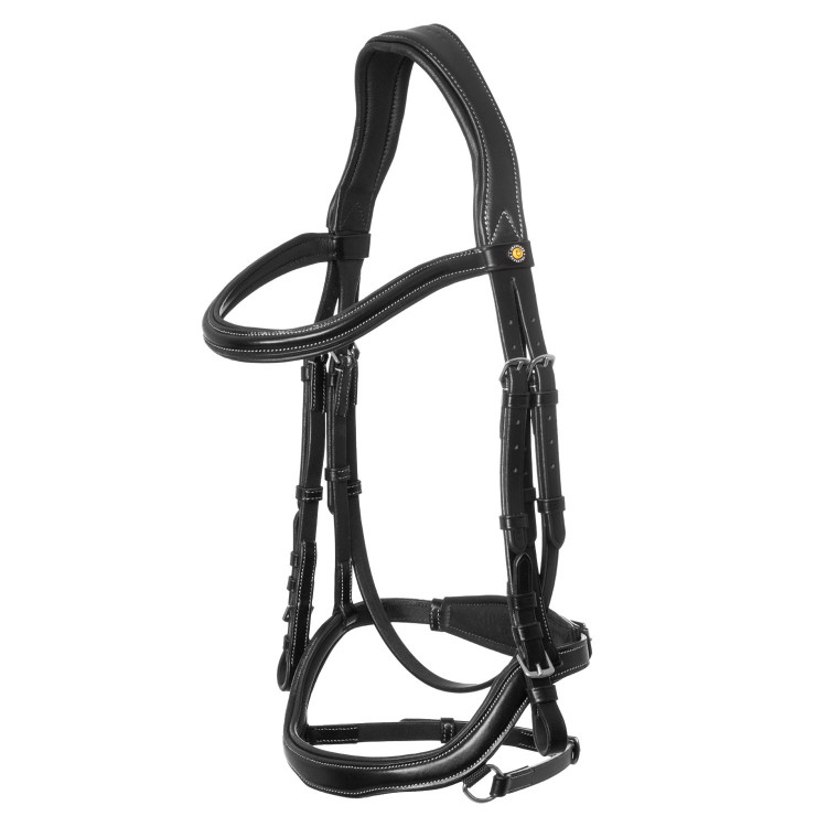 Brida anatómica con pespuntes en contraste Micklem Equestro