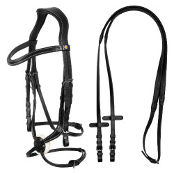 Brida anatómica de cuero mexicano Equestro