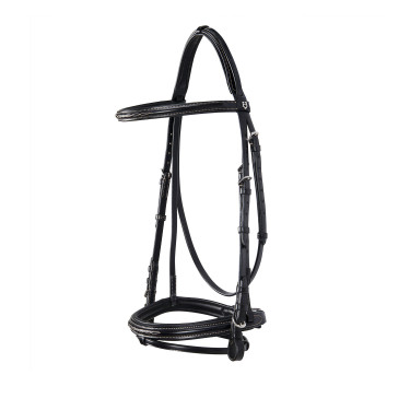 Brida inglesa de cuero con bordados Deco Equestro