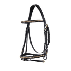 Brida inglesa de cuero clincher sin riendas Equestro