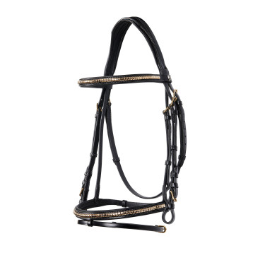 Brida inglesa de cuero clincher sin riendas Equestro