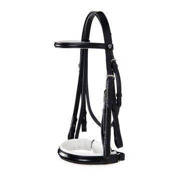 Brida de cuero liso de doma Dressage+ Equestro