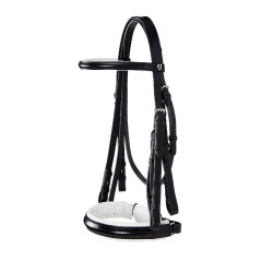 Brida de cuero liso de doma Dressage+ Equestro