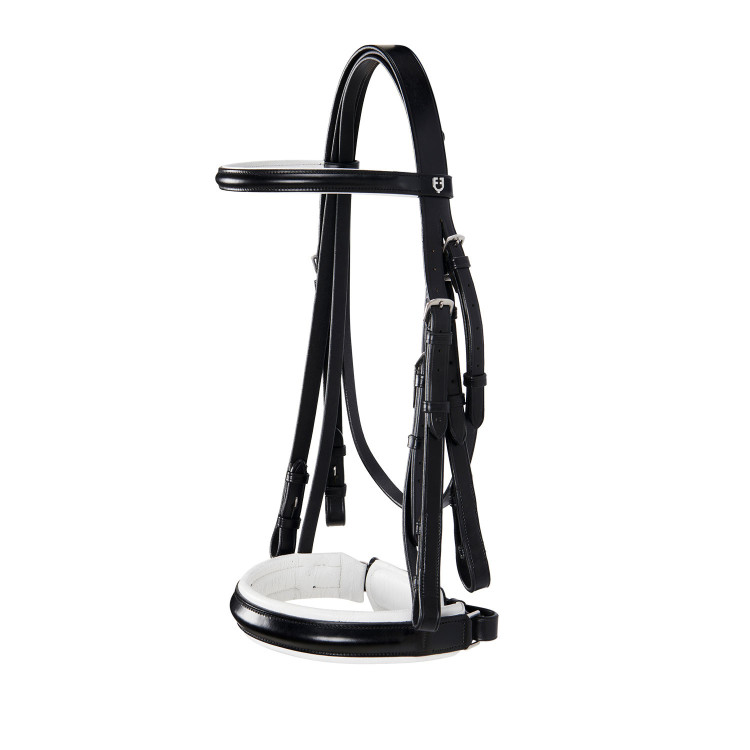 Brida de cuero liso de doma Dressage+ Equestro