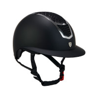 Casque Eclipse avec strass et visière large (3 rembourrages) Equestro Negro / plata Casque Eclipse avec strass et visière large (3 rembourrages) Equestro Negro / plata