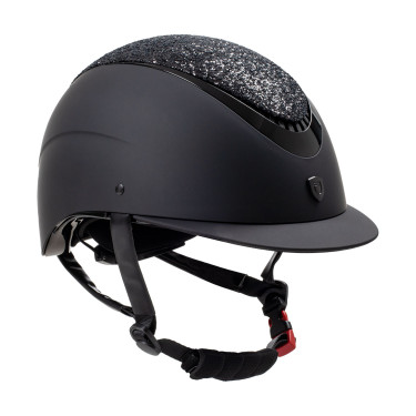 Casco para mujer Galaxy con visera estrecha y strass Equestro