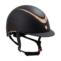 Casco unisex con armazón brillante Galaxy Equestro Negro / oro rosa brillante
