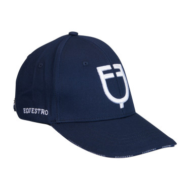 Gorra unisex de la nueva colección Equestro marine/blanc Azul
