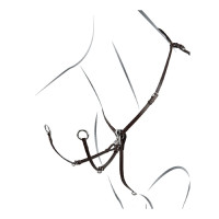 Collier de chasse en cuir réglable Equestro Marrón oscuro