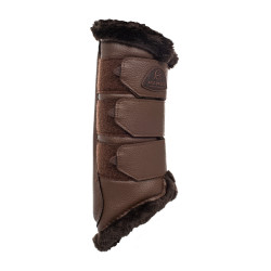 Guarniciones traseras de cuero sintético con triple velcro Acavallo Marrón oscuro Marr&amp;amp;amp;oacute;n