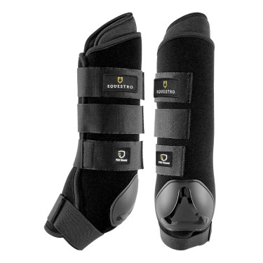 Guarniciones de descanso de neopreno/algodón con refuerzo de plástico Equestro por 2 Guarniciones de descanso de neopreno/algodón con refuerzo de plástico Equestro por 2