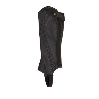 Mini-chaps unisex de cuero perforado para una comodidad máxima Salisbury Equestro Mini-chaps unisex de cuero perforado para una comodidad máxima Salisbury Equestro