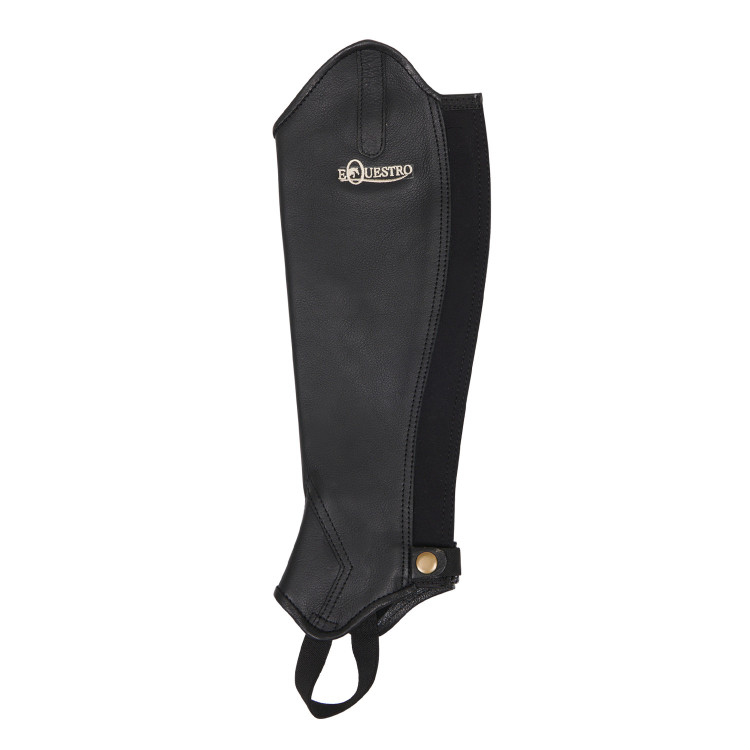 Mini-chaps de cuero suave con cremallera trasera Dunster Equestro