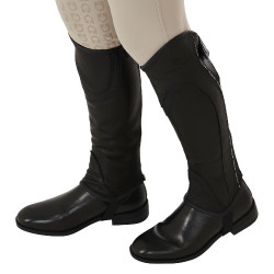 Mini-chaps de cuero suave para niño con banda elástica Equestro