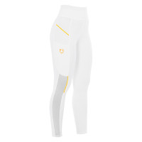 Legging ajusté femme avec inserts en micro-mesh Equestro Blanco Legging ajusté femme avec inserts en micro-mesh Equestro Blanco