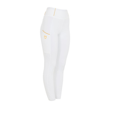 Leggings ajustados para niña con grip y logotipo Equestro Leggings ajustados para niña con grip y logotipo Equestro