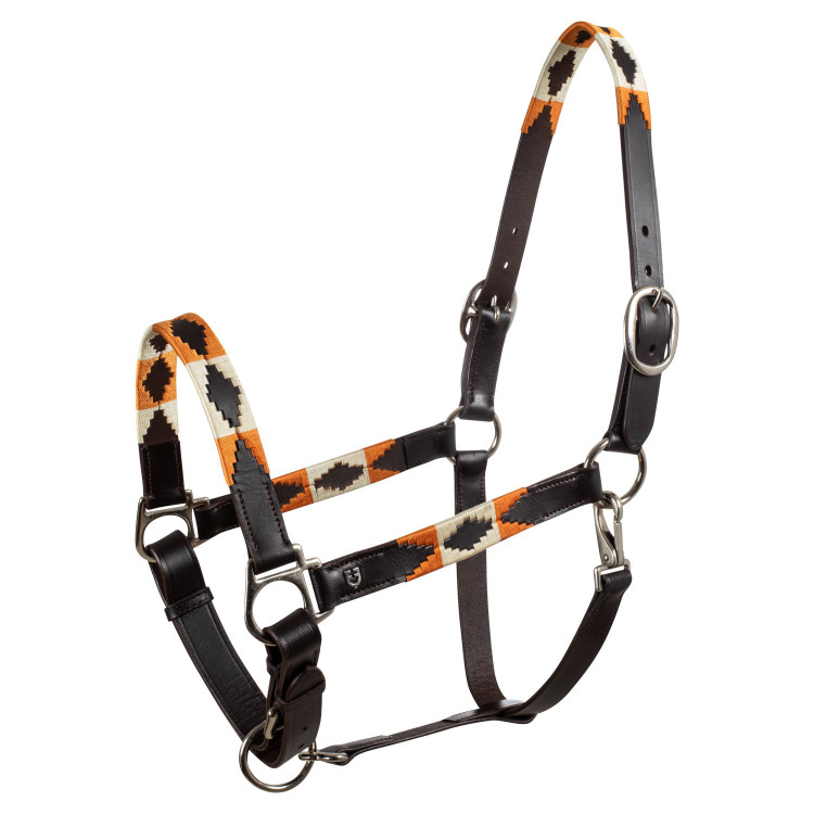 Cabezada de cuero con decoraciones navajo Polo N Equestro