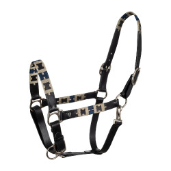 Cabezada de cuero con diseño geométrico Polo Equestro