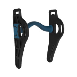 Muserola Pelham sensible con paso de lengua negro/azul Acavallo