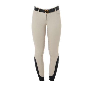 Pantalón de mujer con grip integral Aria en tejido técnico Equestro Oxford tostado Rosa