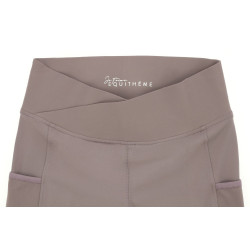 Pantalón Equithème Flora con culera de silicona Rosa viejo