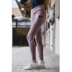Pantalón Equithème Flora con culera de silicona Rosa viejo