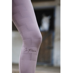 Pantalón Equithème Flora con culera de silicona Rosa viejo