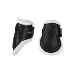 Protectores de menudillo de cuero ecológico con doble velcro Acavallo