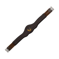 Cinch anatómico de cuero con neopreno grabado y acolchado Equestro Marrón oscuro Marr&amp;amp;amp;oacute;n