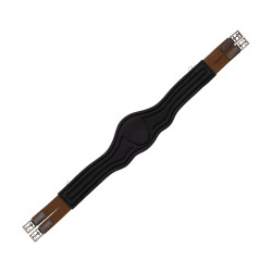 Cinch anatómico de cuero con neopreno grabado y acolchado Equestro Marrón oscuro Marr&amp;amp;amp;oacute;n