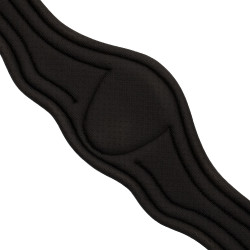 Cinch anatómico de cuero con neopreno grabado y acolchado Equestro Marrón oscuro Marr&amp;amp;amp;oacute;n
