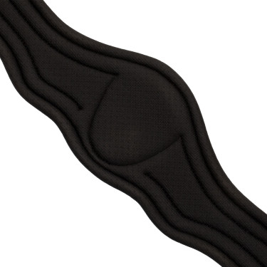 Cinch anatómico de cuero con neopreno grabado y acolchado Equestro Marrón oscuro Marr&amp;amp;amp;oacute;n