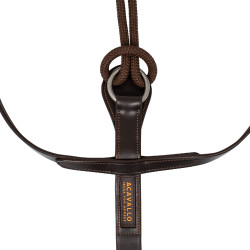 Enrénamiento Thiedemann de cuero italiano y nailon tubular Acavallo Marrón oscuro Marrón Enrénamiento Thiedemann de cuero italiano y nailon tubular Acavallo Marrón oscuro Marrón
