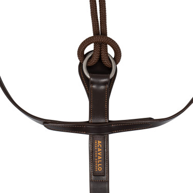Enrénamiento Thiedemann de cuero italiano y nailon tubular Acavallo Marrón oscuro Marrón Enrénamiento Thiedemann de cuero italiano y nailon tubular Acavallo Marrón oscuro Marrón