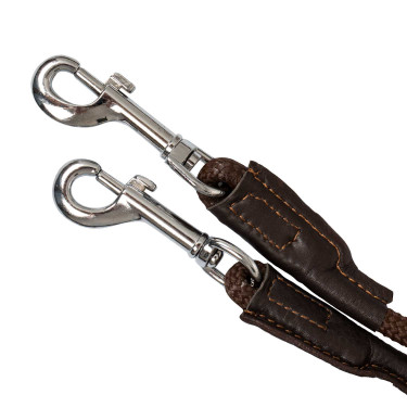 Enrénamiento Thiedemann de cuero italiano y nailon tubular Acavallo Marrón oscuro Marrón Enrénamiento Thiedemann de cuero italiano y nailon tubular Acavallo Marrón oscuro Marrón