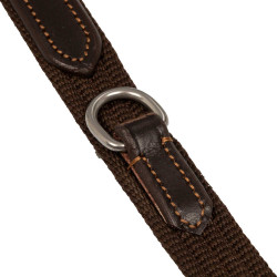 Enrénamiento Thiedemann de cuero italiano y nailon tubular Acavallo Marrón oscuro Marrón Enrénamiento Thiedemann de cuero italiano y nailon tubular Acavallo Marrón oscuro Marrón