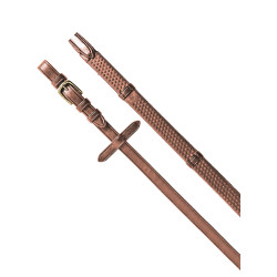 Riendas de goma 5/8" con pasadores de cuero y hebillas de latón Equestro
