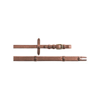Riendas de goma 5/8" con pasadores de cuero y hebillas de latón Equestro Coñac Marrón Riendas de goma 5/8" con pasadores de cuero y hebillas de latón Equestro Coñac Marrón