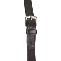 Riendas dobles de doma de cuero Equestro Marrón oscuro Marr&amp;amp;amp;oacute;n