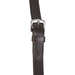 Riendas dobles de doma de cuero Equestro Marrón oscuro Marr&amp;amp;amp;oacute;n