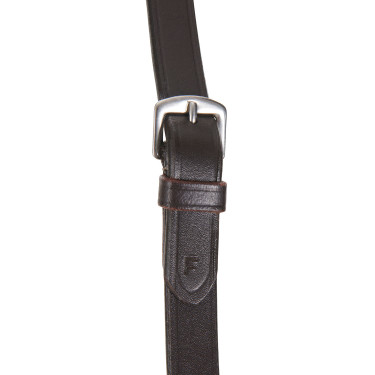 Riendas dobles de doma de cuero Equestro Marrón oscuro Marr&amp;amp;amp;oacute;n