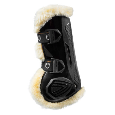 Protectores de borrego sintético con cierre rápido Equestro Protectores de borrego sintético con cierre rápido Equestro