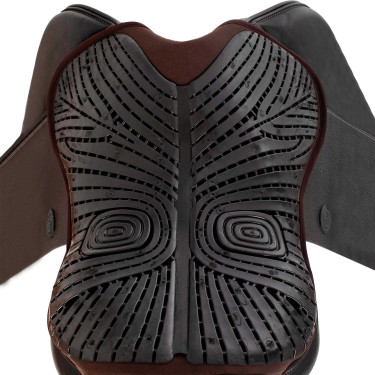 Protector de asiento de gel Air Plus para salto con gel exterior de 10 mm Acavallo Castaño Marrón